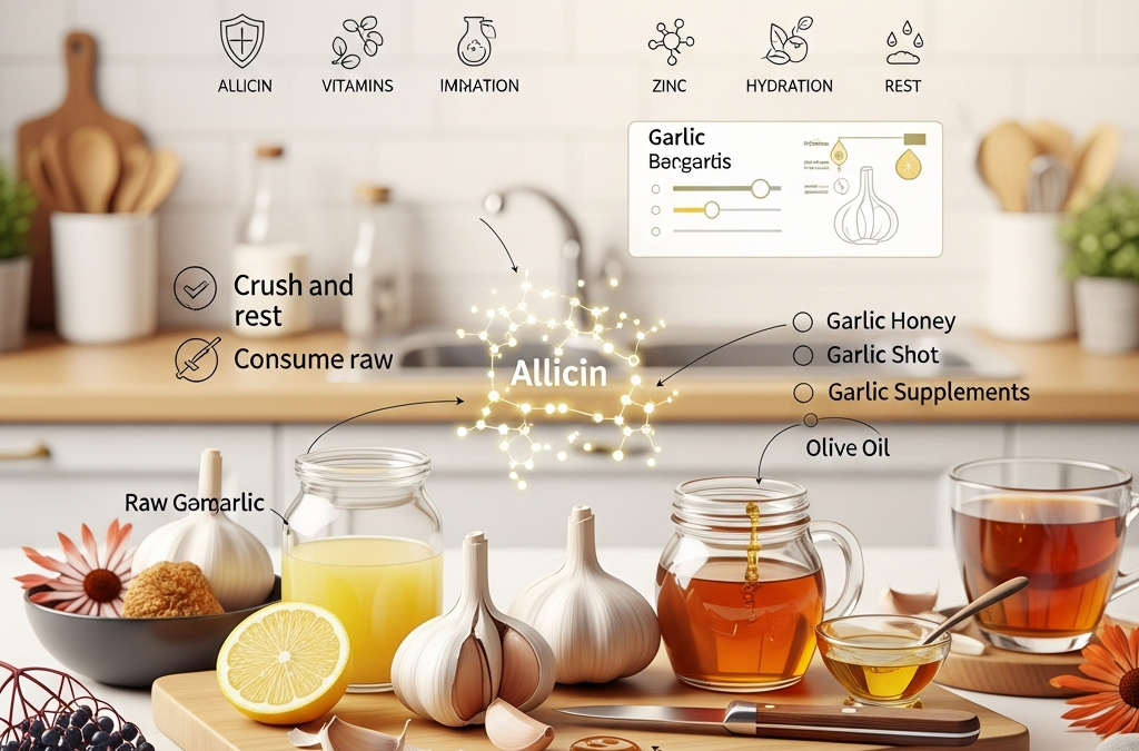 Raw Garlic Cold Remedy