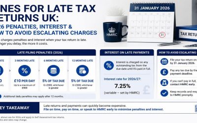 Fines for late tax returns uk | Eternity Accountants UK