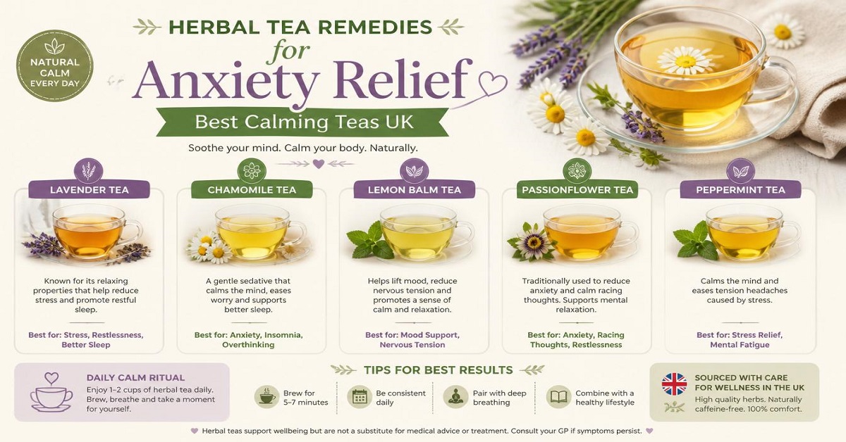 Herbal Tea Remedies for Anxiety Relief: Best Calming Teas UK - Epiclectic