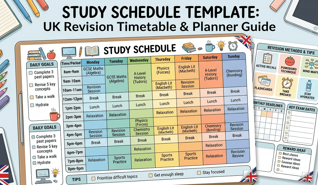Study Schedule Template