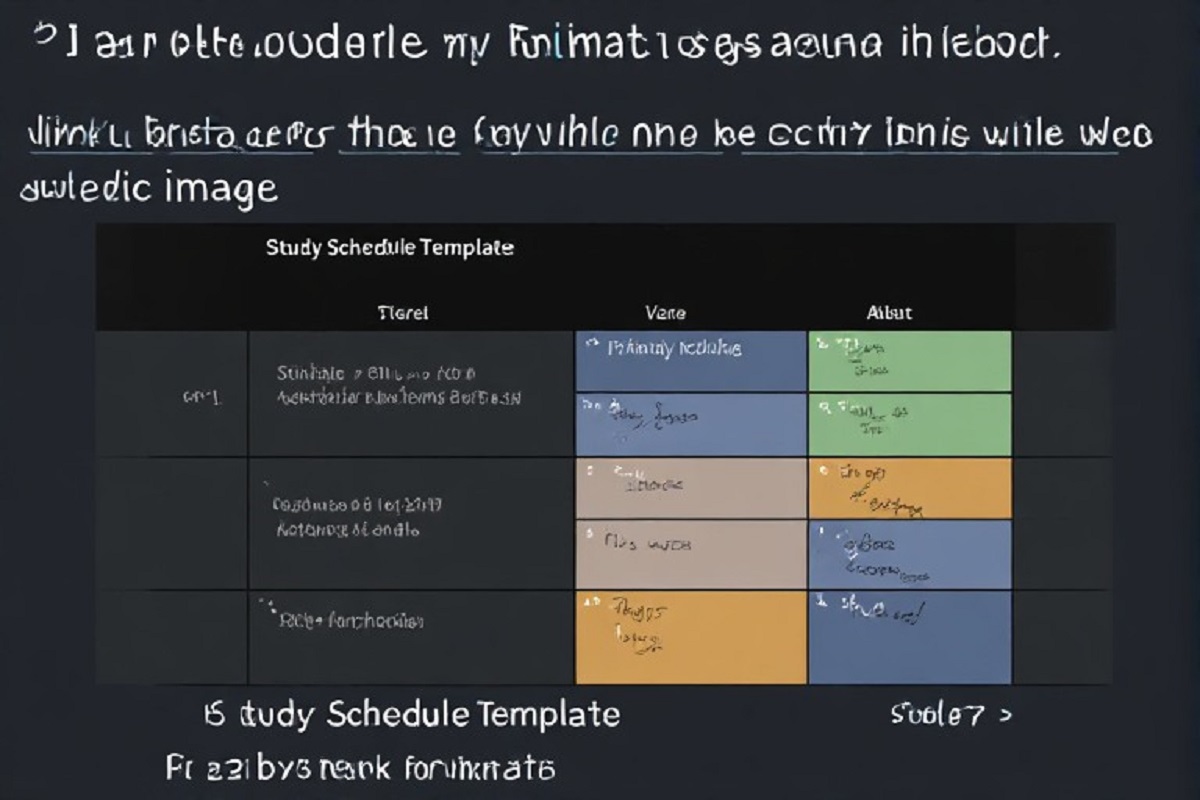 Study Schedule Template